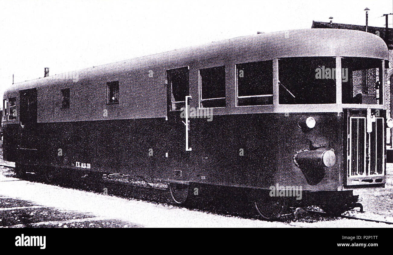 . Italiano : Automotrice ALDb 201 delle Ferrovie dello Stato. 1935. Foto Breda 10 Automotrice ALDb 200 FS Banque D'Images