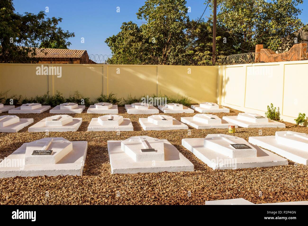 Le Burkina Faso, région Centre, Ouagadougou, le centre-ville, le cimetière militaire français Banque D'Images