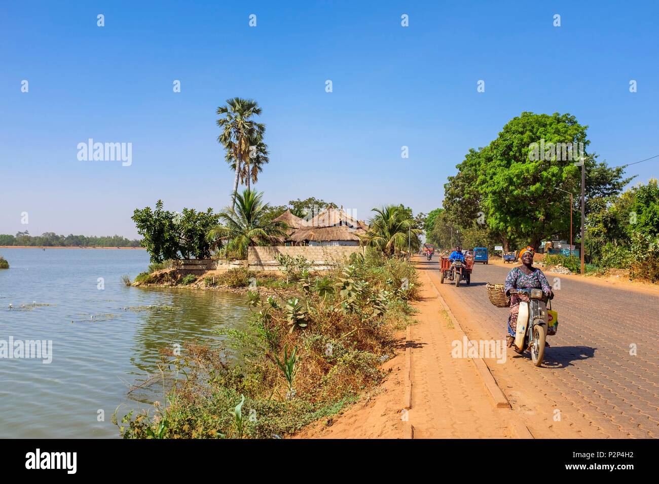 Le Burkina Faso, région Centre, Ouagadougou, le lac de barrage barrage numéro 3 Banque D'Images