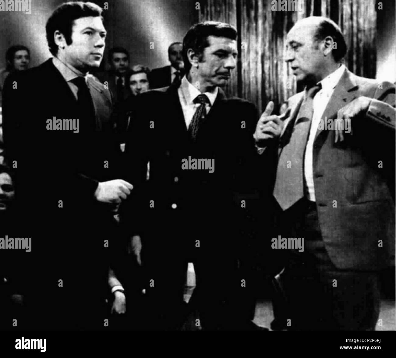 . Nicola Pietrangeli, Alfredo Pigna, Bruno Beneck, Les coulisses d'une émission de télévision italienne . Janvier 1972. Nicola Pietrangeli 65 Inconnu, Alfredo Pigna Banque D'Images . Nicola Pietrangeli, Alfredo Pigna, Bruno Beneck, Les coulisses d'une émission de télévision italienne . Janvier 1972. Nicola Pietrangeli 65 Inconnu, Alfredo Pigna Banque D'Images