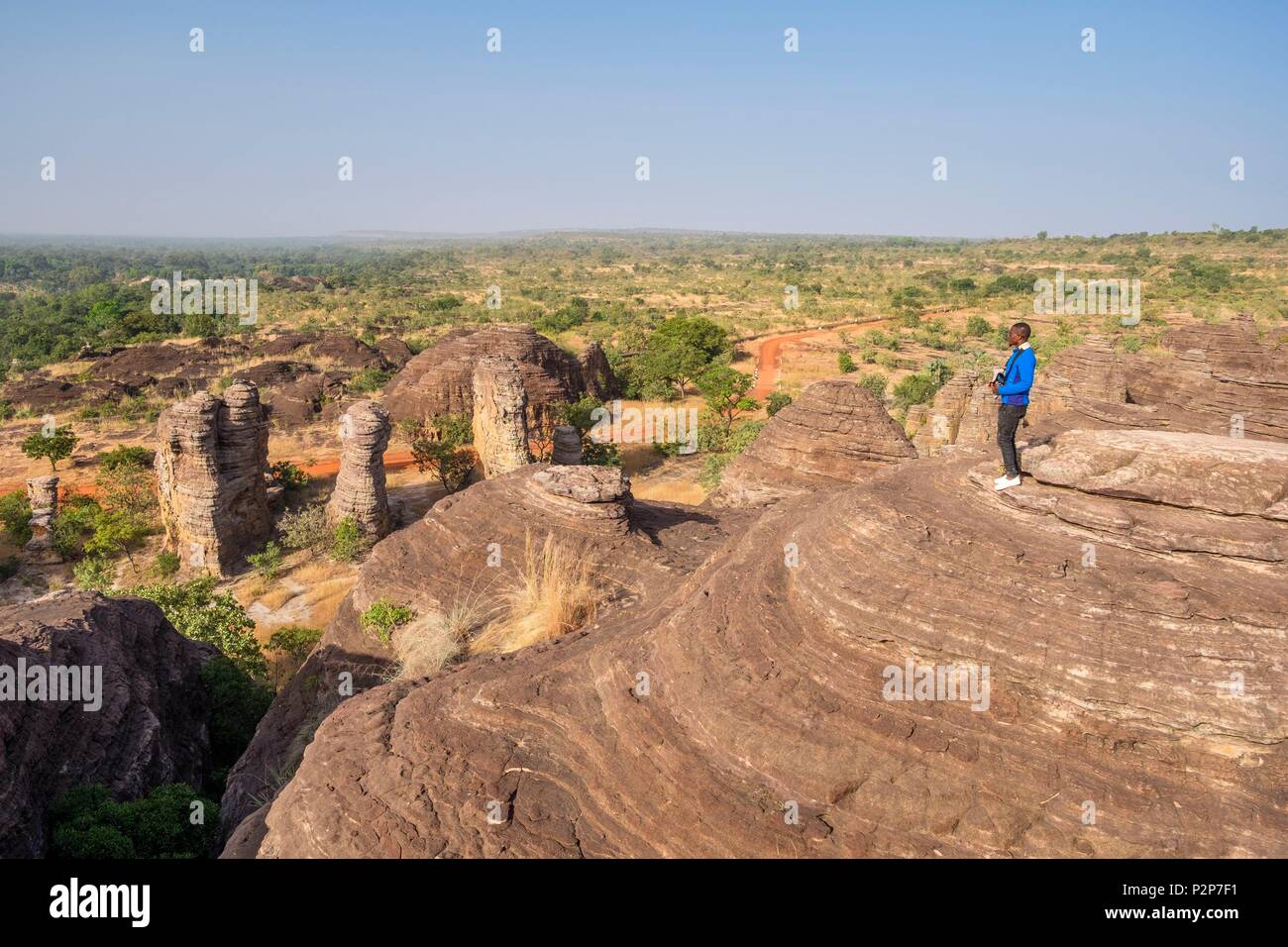 Burkina Faso, Banfora, capitale de la région des Cascades et de la province de Comoe, dômes de Fabedougou Banque D'Images