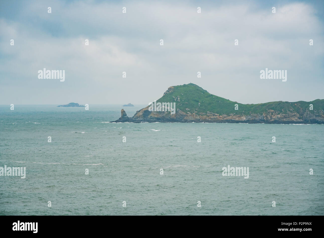 Paysage, roches sur Daqiu, l'île de Matsu, Taiwan Banque D'Images