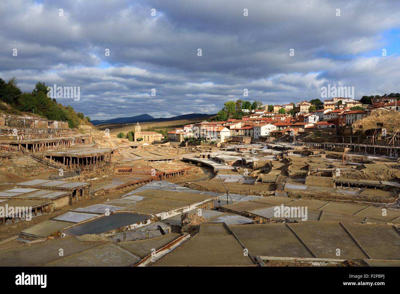 Espagne, Pays Basque, de l'Alava, Anana, vallée de sel, la production de sel  Anana Photo Stock - Alamy