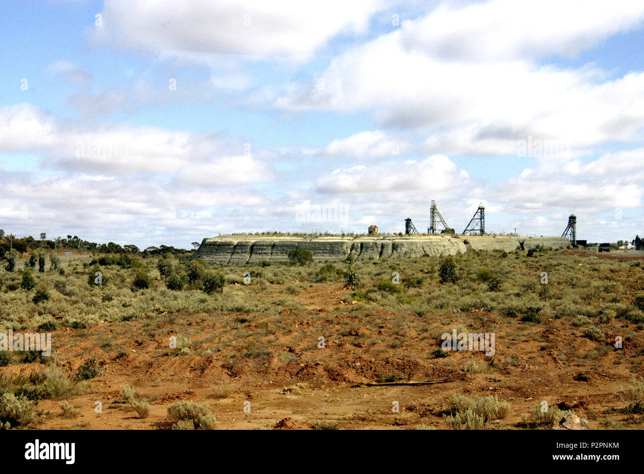 Vue d'une mine d'or à Kalgoorlie, une région souvent appelée le Golden Mile et était autrefois appelé le kilomètre carré le plus riche du monde. WA. Banque D'Images