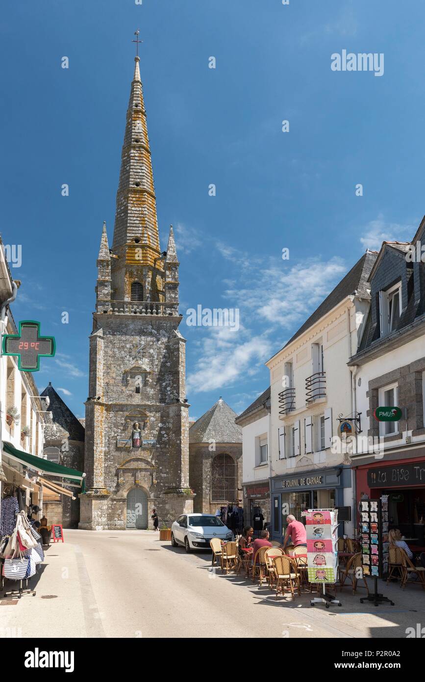 France, Morbihan, Carnac, Saint Cornely, street Banque D'Images