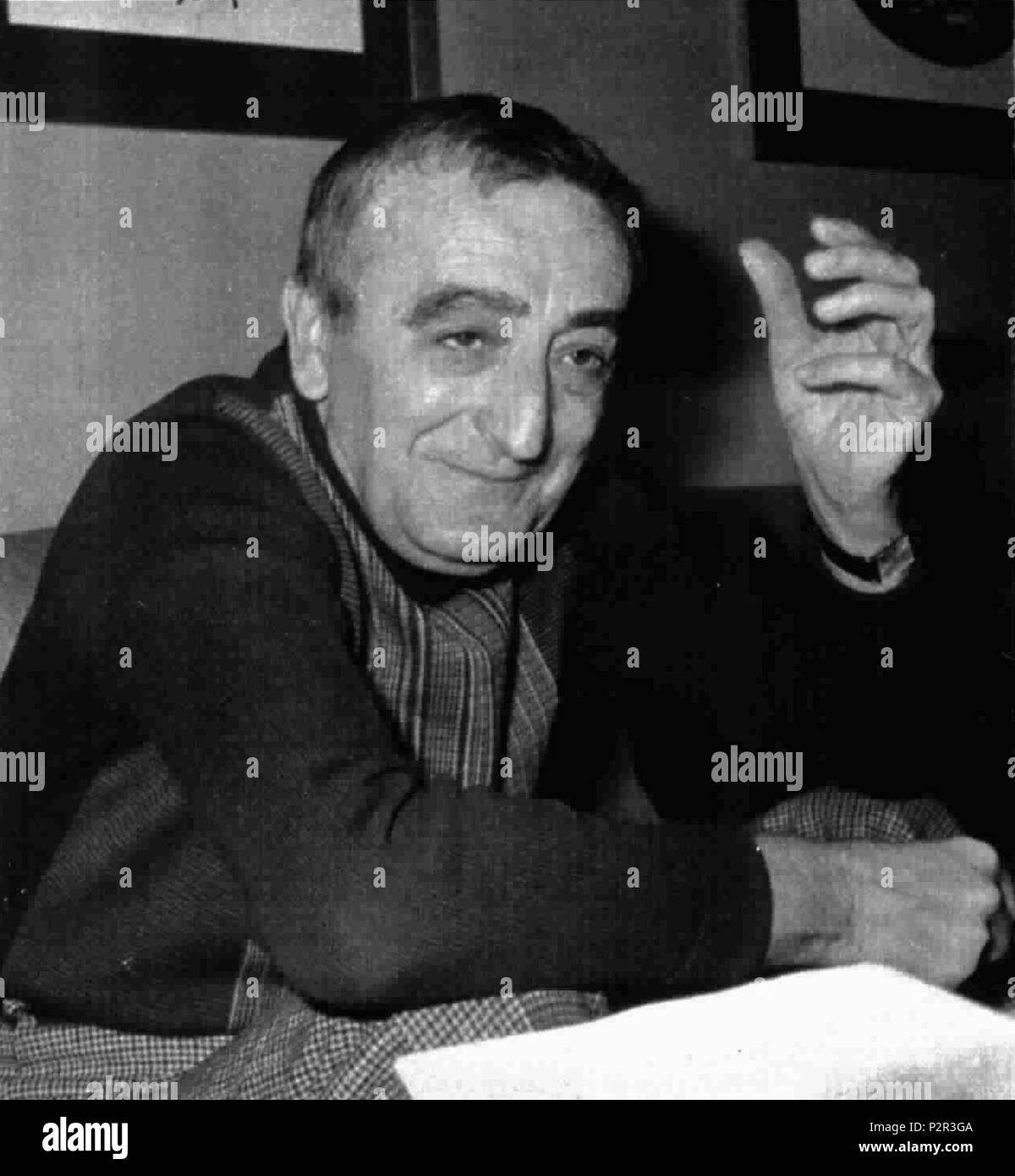 . Le réalisateur italien et cinéaste Mario Bava Magyar : Hungarian, forgatókönyvíró rendez ?, m ?vész effekt különleges és élève ?r. Avril 1975. Mario Bava 75 inconnu 53 Banque D'Images