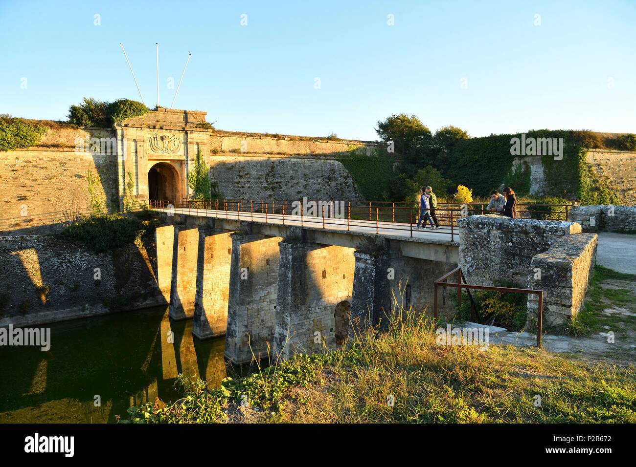 En France, en Charente Maritime, l'île d'Oléron, le château d'Oléron, La Citadelle, la porte royale Banque D'Images