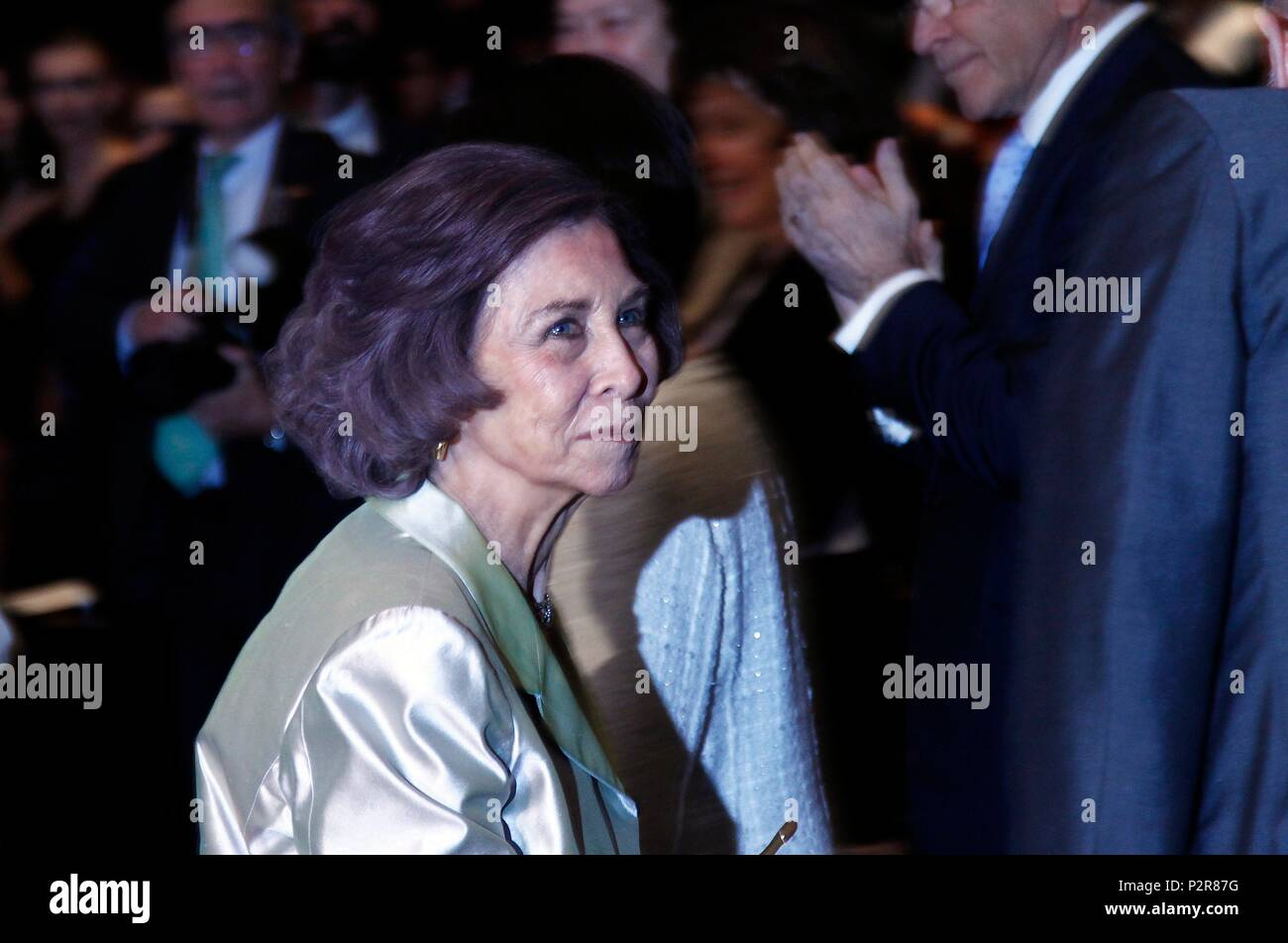 La Reina Sofia asiste junto a Paloma O'Shea a la ceremonia de Clausura del curso academico 2017-2018 de la Escuela Superior de Musica Reina Sofia. (Photo : José Cuesta/261/Cordon presse). La Reine Sofia participe avec Paloma O'Shea à la cérémonie de clôture de l'année universitaire 2017-2018 à l'Escuela Superior de Musica Reina Sofia 261/cordon press Banque D'Images