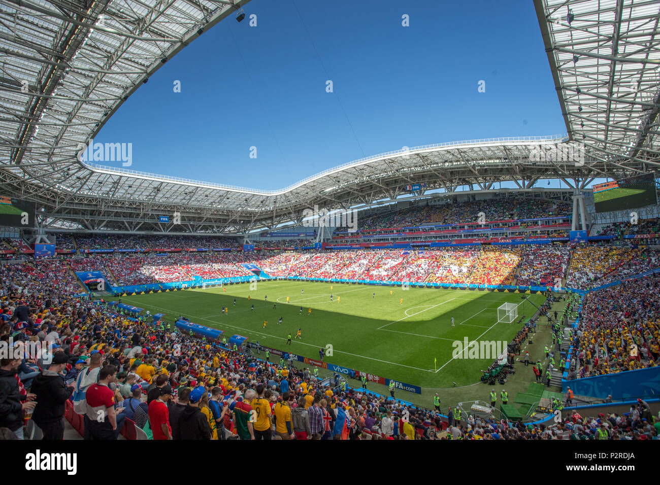 Kazan, Russie. 20Th Oct, 2018. Au cours de l'Arène de Kazan la France contre l'Australie match pendant la Coupe de Monde de la Russie en 2018 à Kazan. Crédit : Stephen Lioy/Alamy Live News Banque D'Images