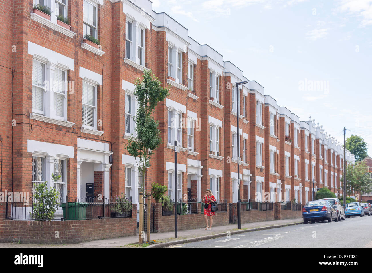 Maisons mitoyennes, Hargrave Road, Upper Holloway district londonien d'Islington, Greater London, Angleterre, Royaume-Uni Banque D'Images