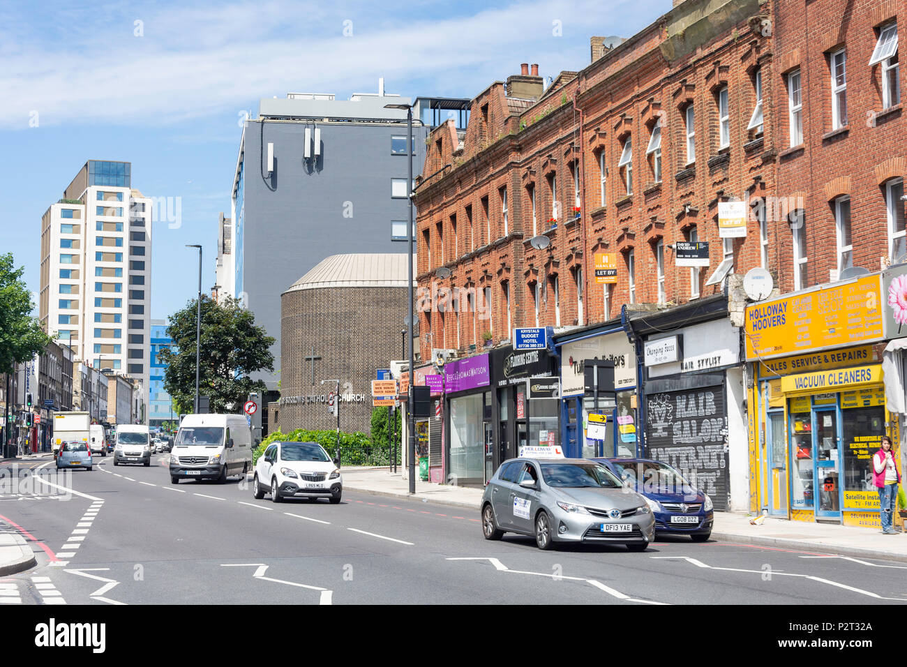 La région de Holloway Road, Upper Holloway, Département du Nord-Ouest, Greater London, Angleterre, Royaume-Uni Banque D'Images