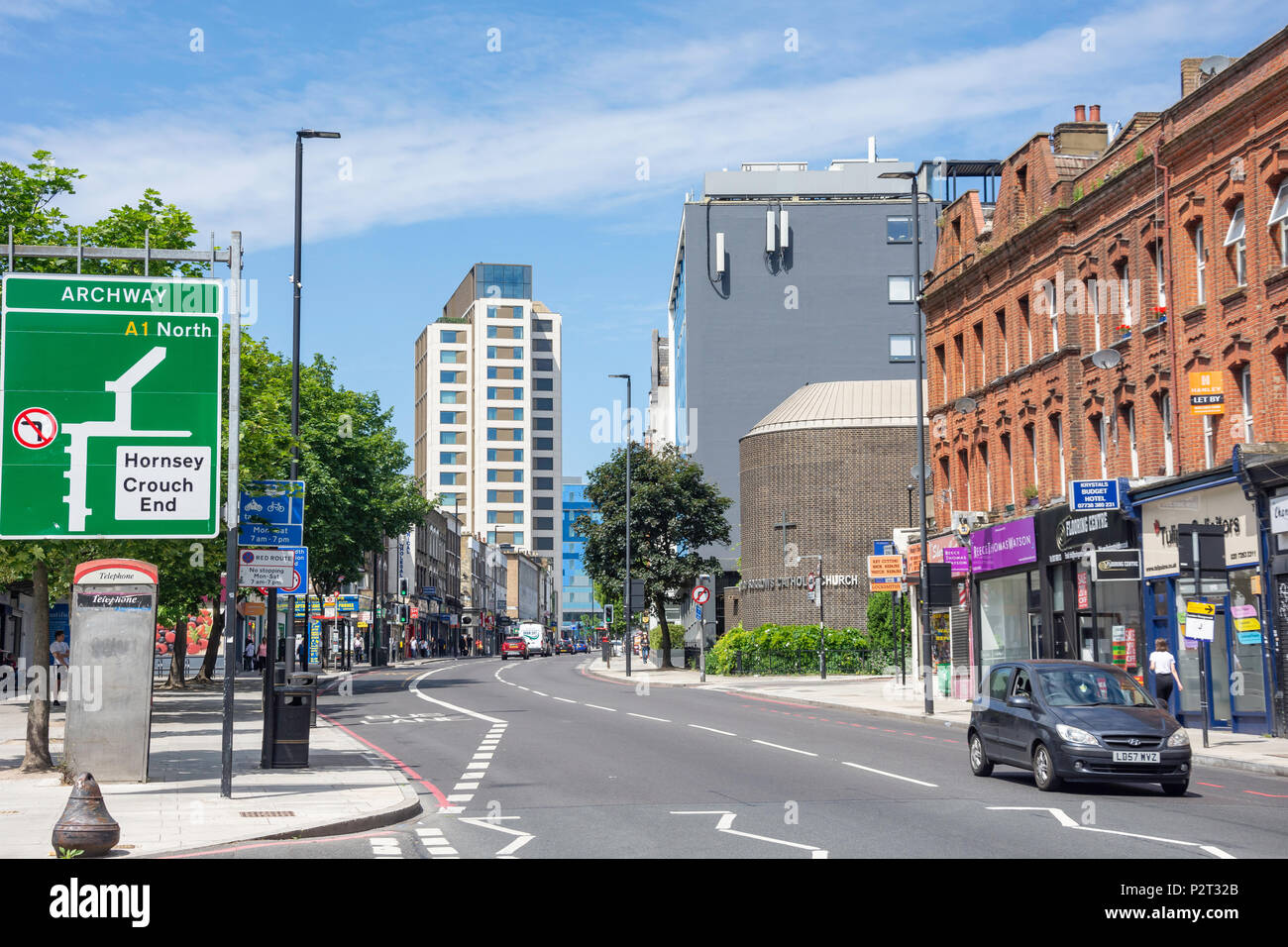 La région de Holloway Road, Upper Holloway, Département du Nord-Ouest, Greater London, Angleterre, Royaume-Uni Banque D'Images