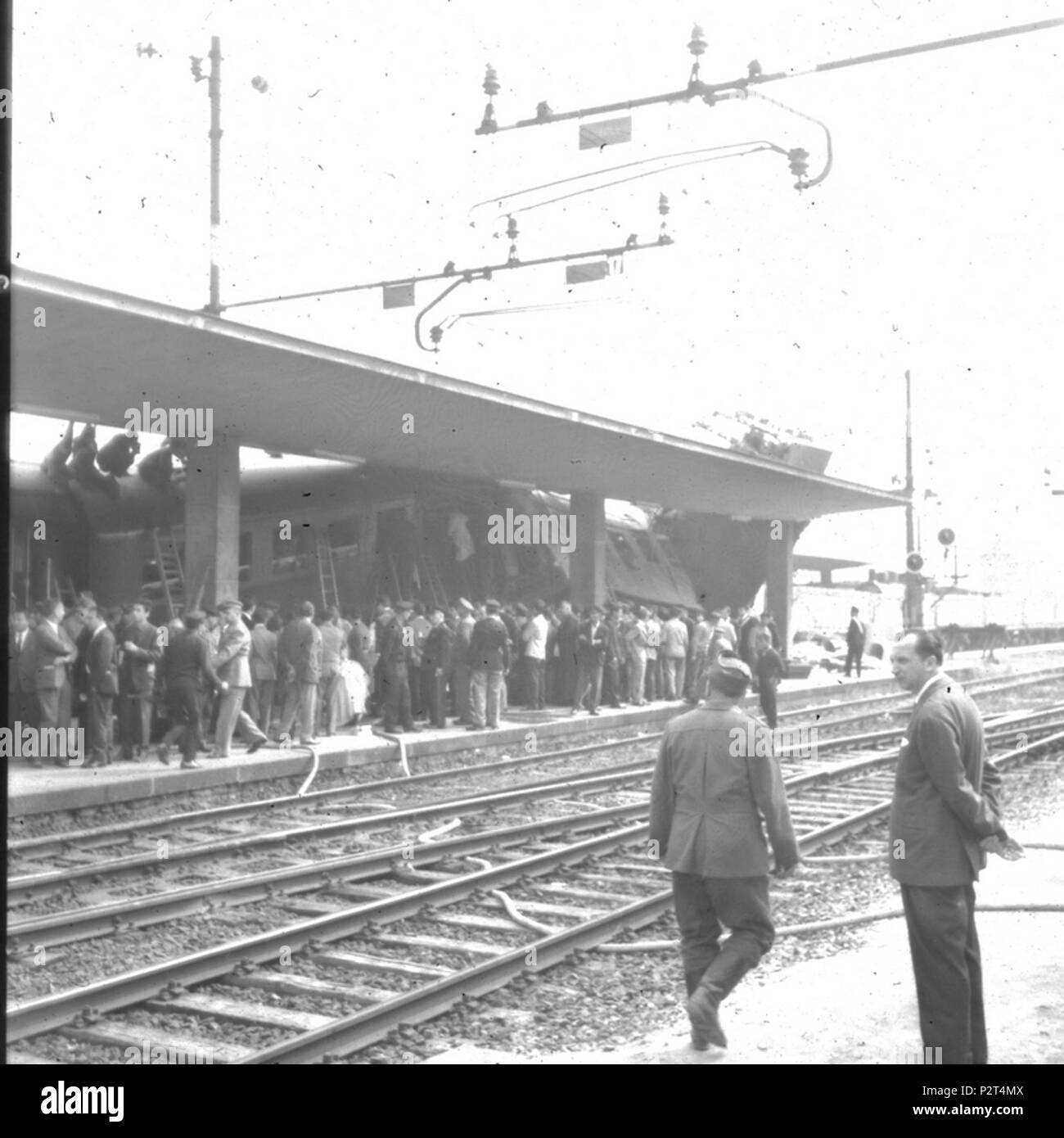 . Italiano : Disastro ferroviario di Voghera 1962 . 31 mai 1962. Inconnu 22 Disastro ferroviario di Voghera 1962 Banque D'Images
