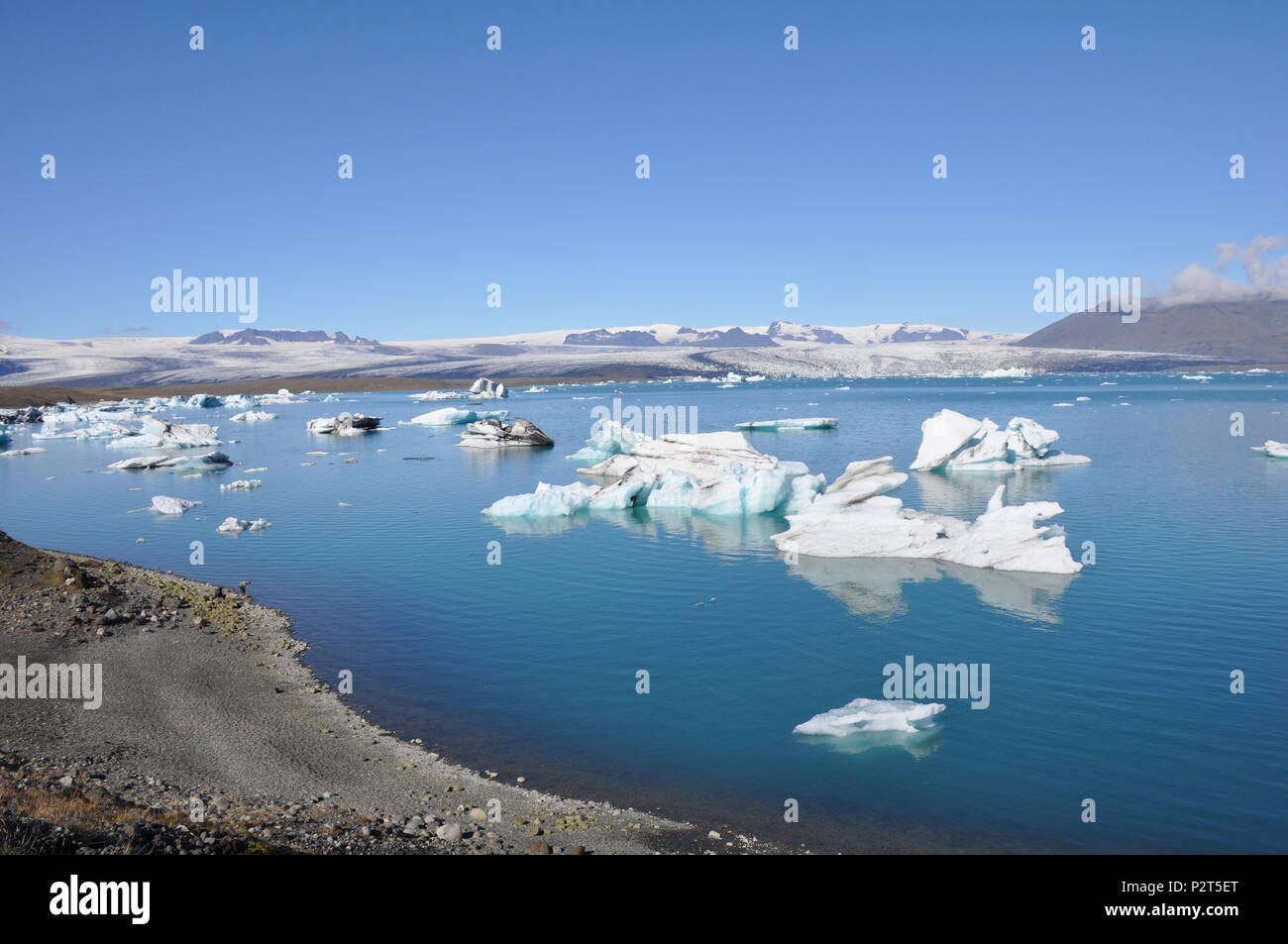 - Le lac glaciaire Jökulsárlón, Islande Banque D'Images