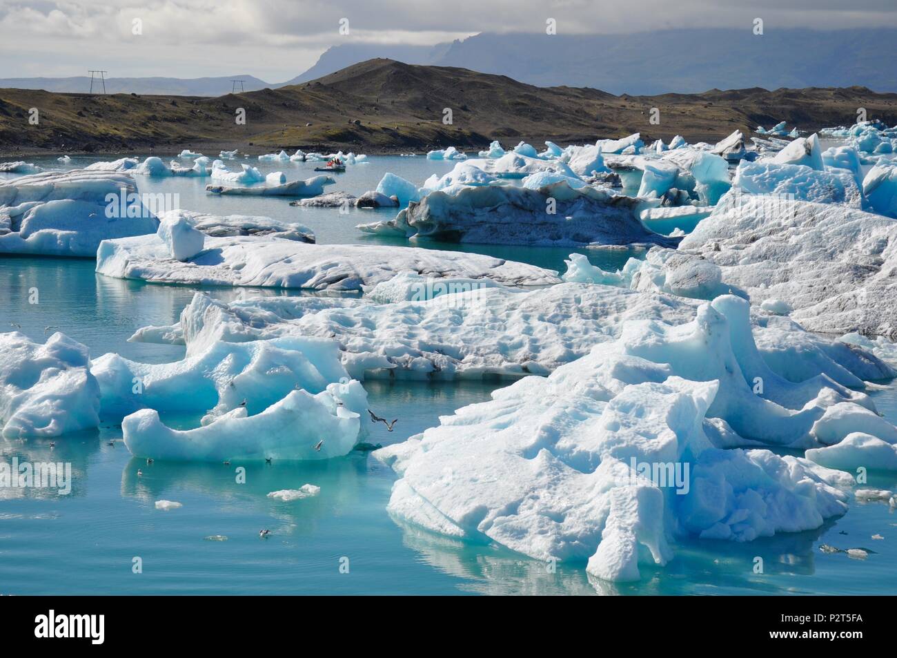 - Le lac glaciaire Jökulsárlón, Islande Banque D'Images