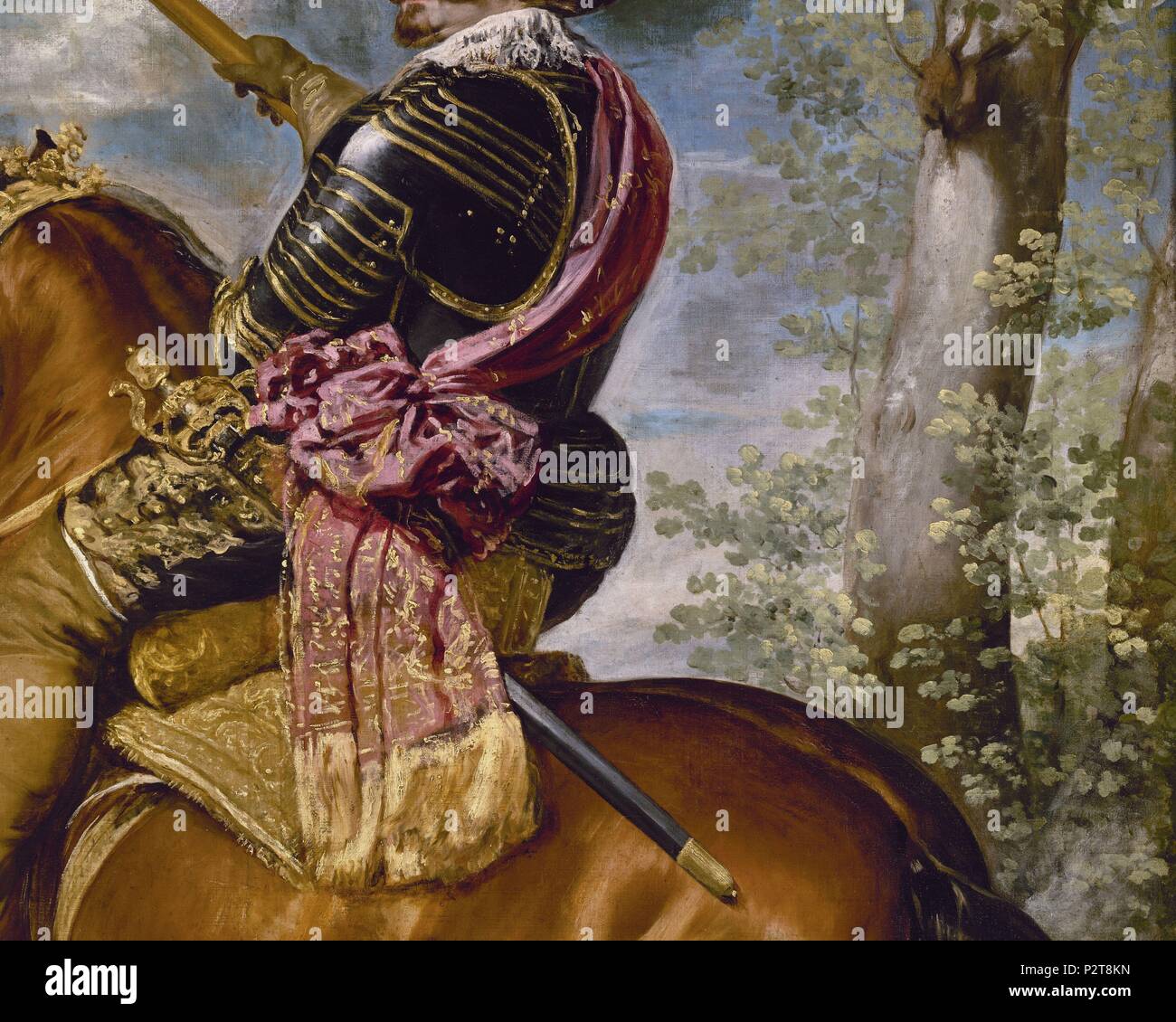 'Gaspar de Guzmán, Count-Duke de Olivares (détail)', ca. 1636, huile sur toile, P01181. Auteur : Diego Velázquez (1599-1660). Emplacement : Museo del Prado-PINTURA, MADRID, ESPAGNE. Banque D'Images