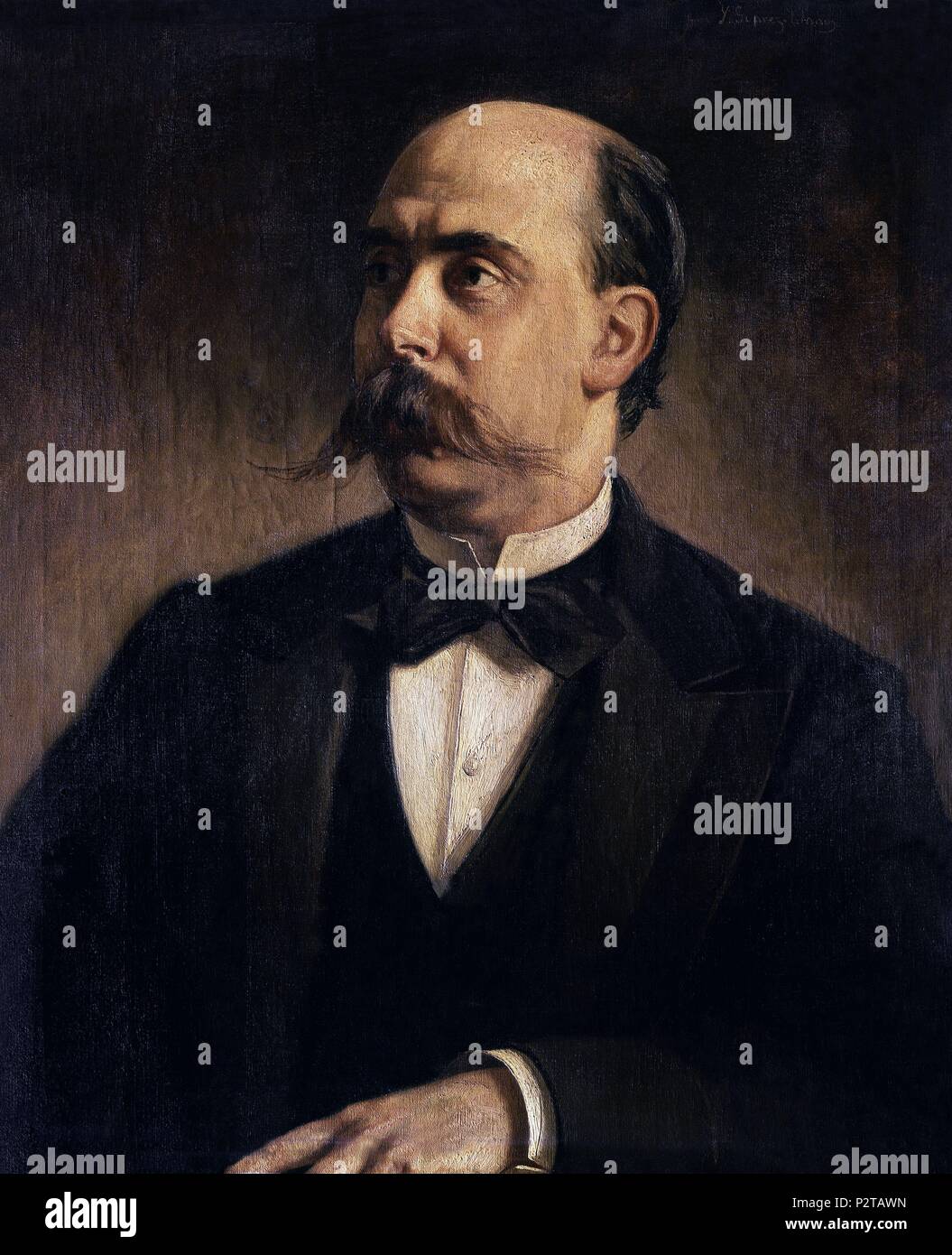 EMILIO CASTELAR (1832-1899) PRESIDENTE DE LA REPUBLICA DE PRIMERA. Auteur : Ignacio Suarez Llanos (1830-1881). Emplacement : ATENEO-COLECCION, MADRID, ESPAGNE. Banque D'Images