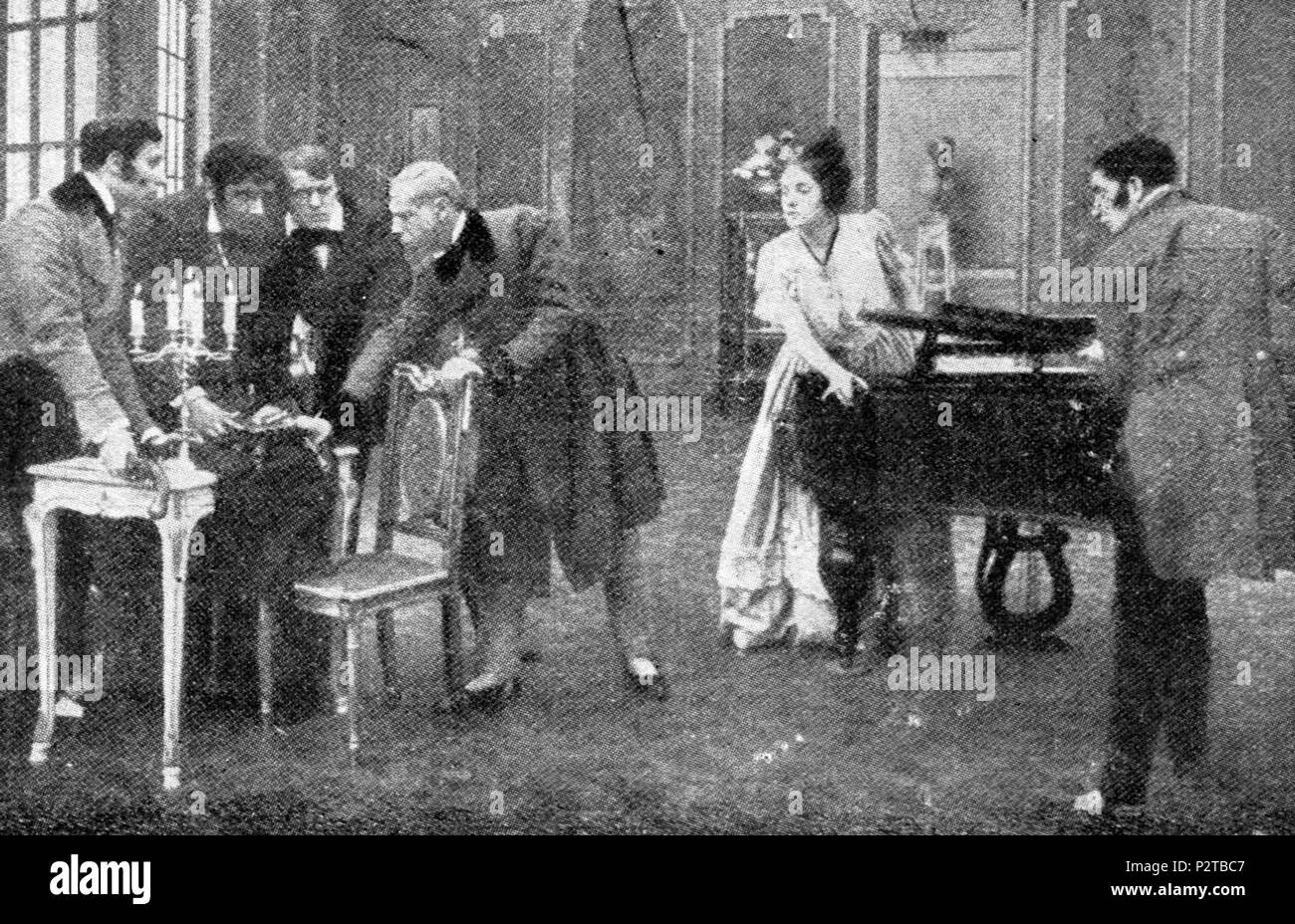 Il sienzioso 1910 pianoforte regia L Maggi prod Ambrosio 70 Pianof-silenz-02 Banque D'Images
