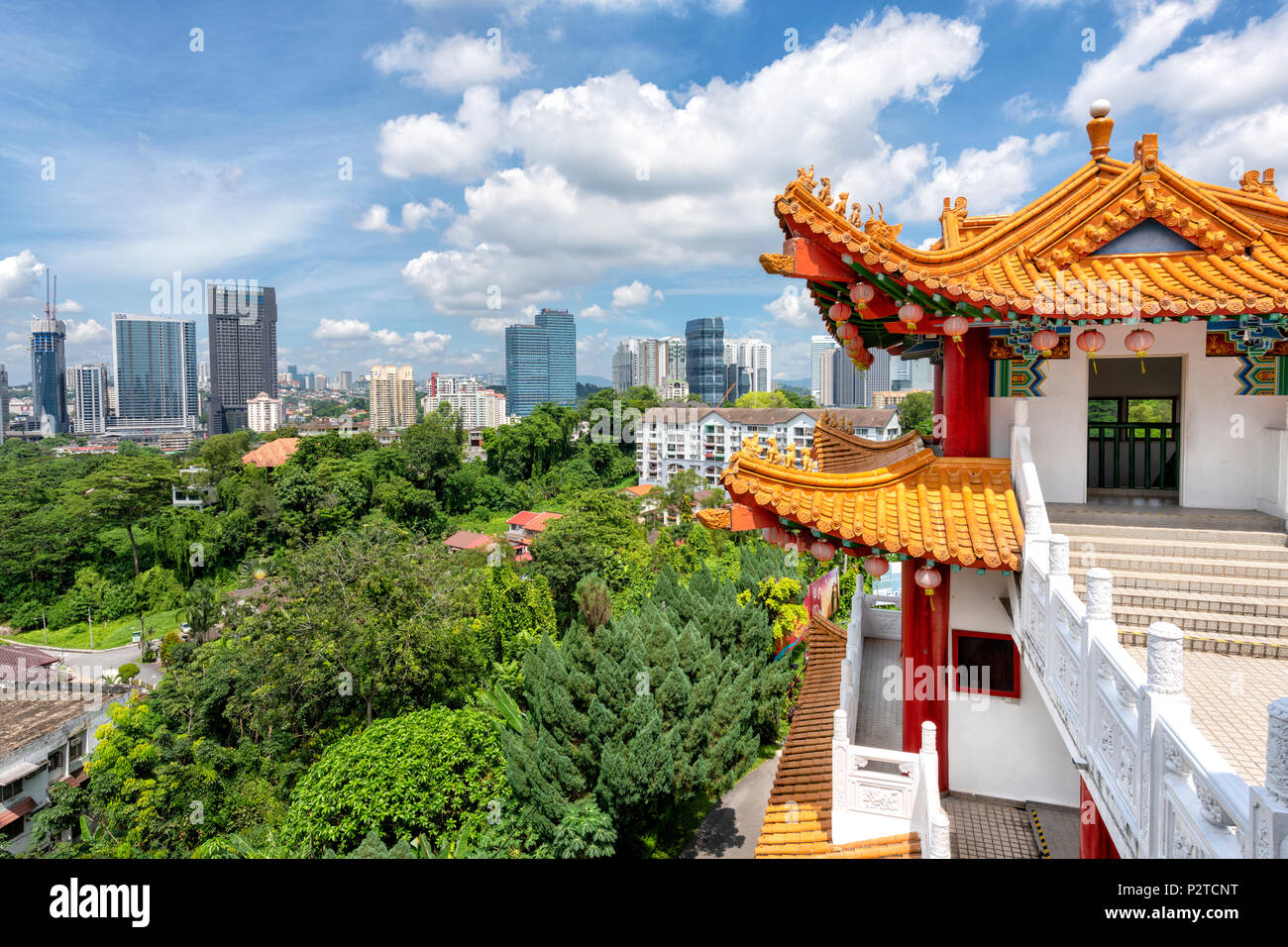 Le temple Thean Hou à la périphérie de Kuala Lumpur, Malaisie Banque D'Images