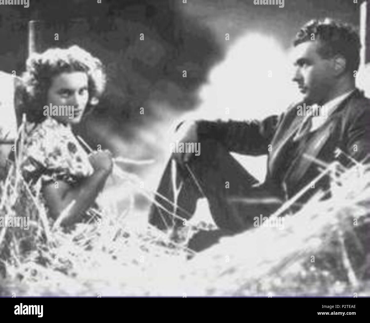 . Italiano : Gino Cervi e Adriana Benetti dans Quattro passi fra le nuvole (1942) . Ce fichier n'est pas informations sur l'auteur. 17 CerviBenetti Banque D'Images