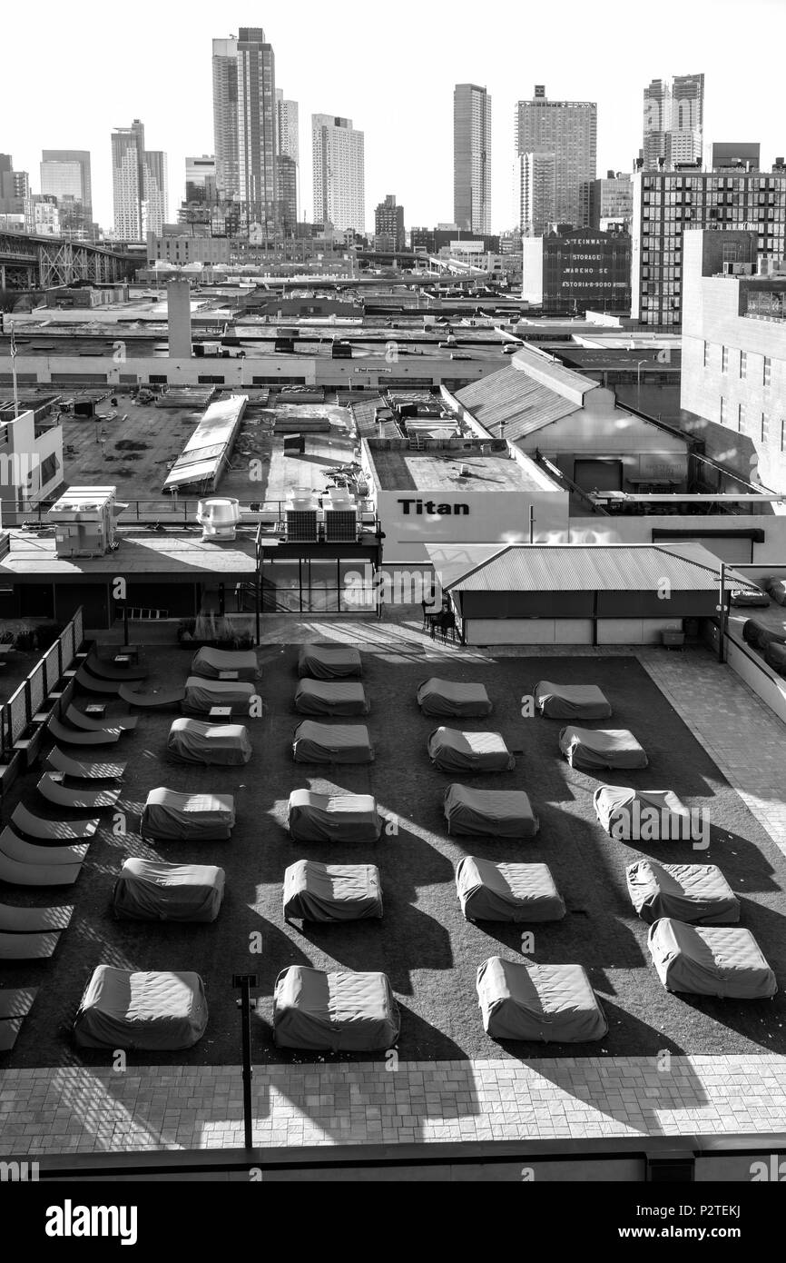 USA, Amérique latine, Amérique du Nord, New York, Queens, Long Island City, la Cour Revel Hotel Banque D'Images
