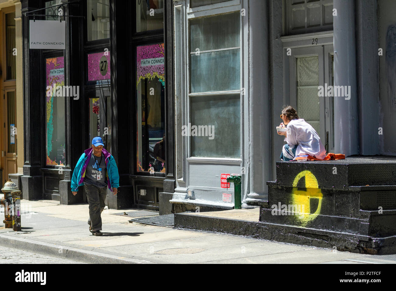 Amérique du Nord, USA, American, la Côte Est, New York, Manhattan, Soho, Piéton Banque D'Images