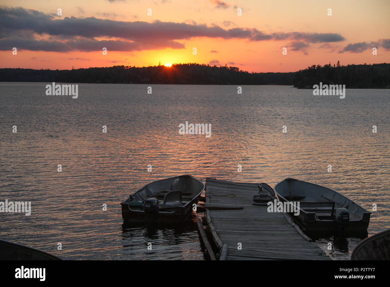 Coucher du soleil sur la Raquette Lake 1 Banque D'Images