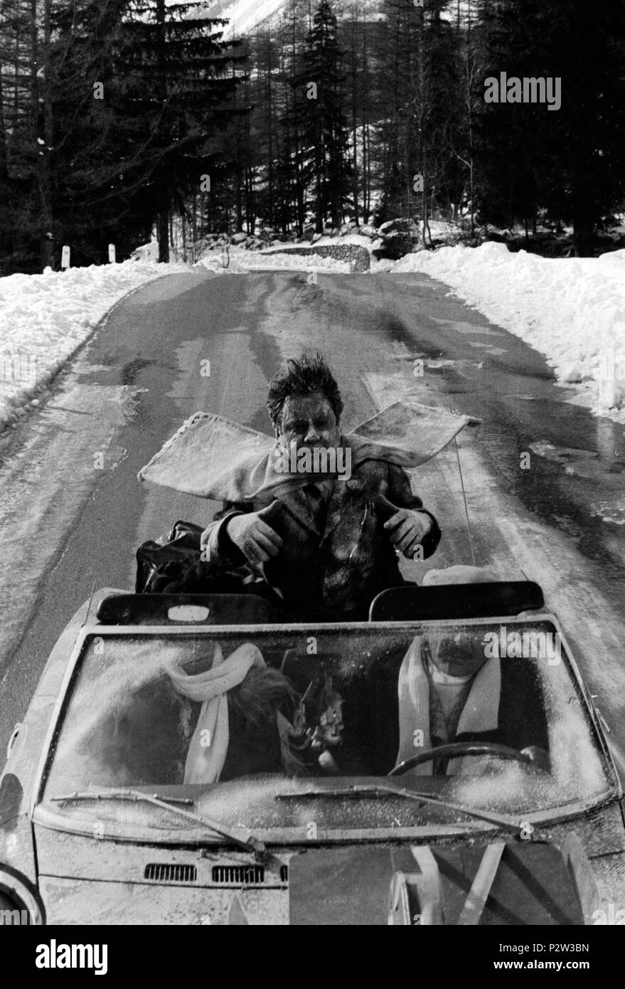 Exodus 27 (ca. 1974-75) - Paolo Villaggio à Courmayeur (1) Banque D'Images