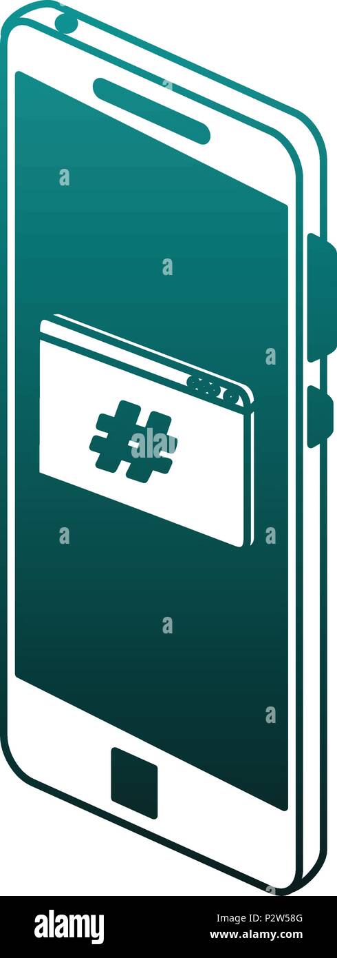 Smartphone et émissions en lignes bleues Illustration de Vecteur