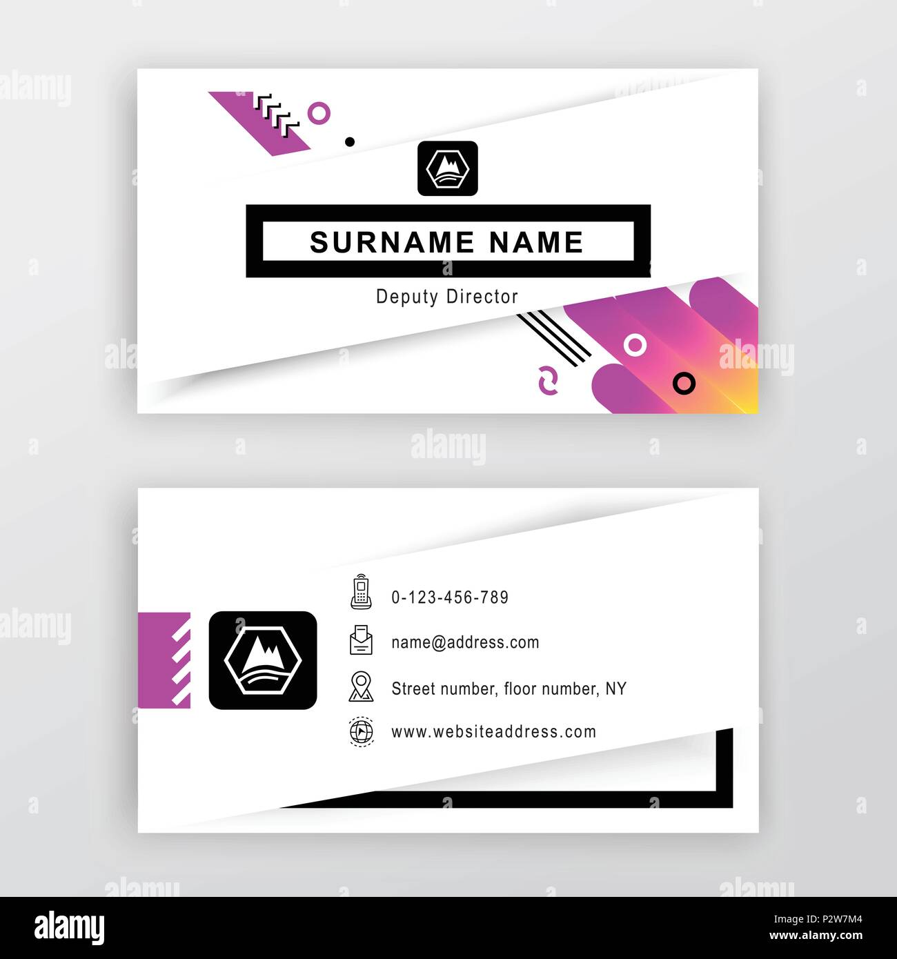 Carte D Affaires Fond Blanc Avec Logo Formes Et Gradients Resume Icones Fines Design Net Pour L Entreprise De La Medecine De La Technologie De La Pharmacie Depart Image Vectorielle Stock Alamy