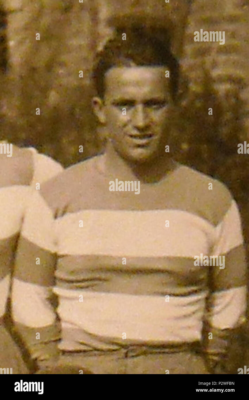 . Joueur de rugby à XV italien Sandro Vigliano, flanker de GUF Torino, en 1935 . 1935. Blackcat 79 Sandro Vigliano GUF Torino Banque D'Images