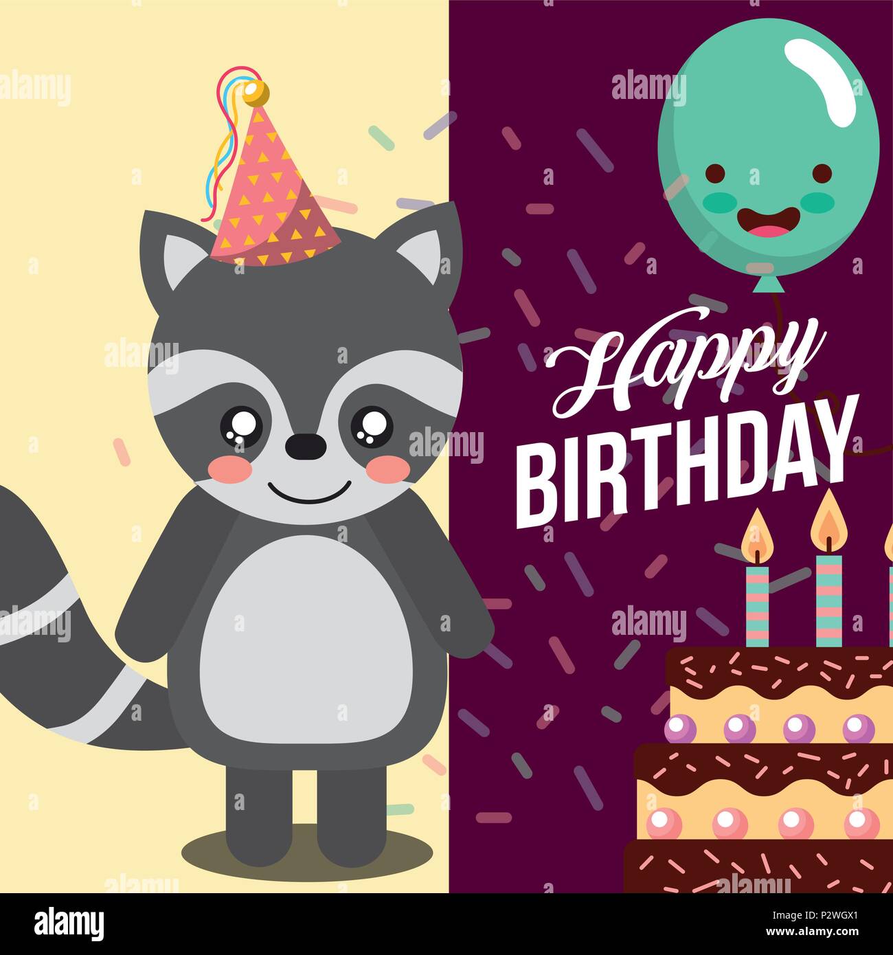 Joyeux Anniversaire Animal Mignon Image Vectorielle Stock Alamy Joyeux Anniversaire Animal Mignon Image Vectorielle Stock Alamy