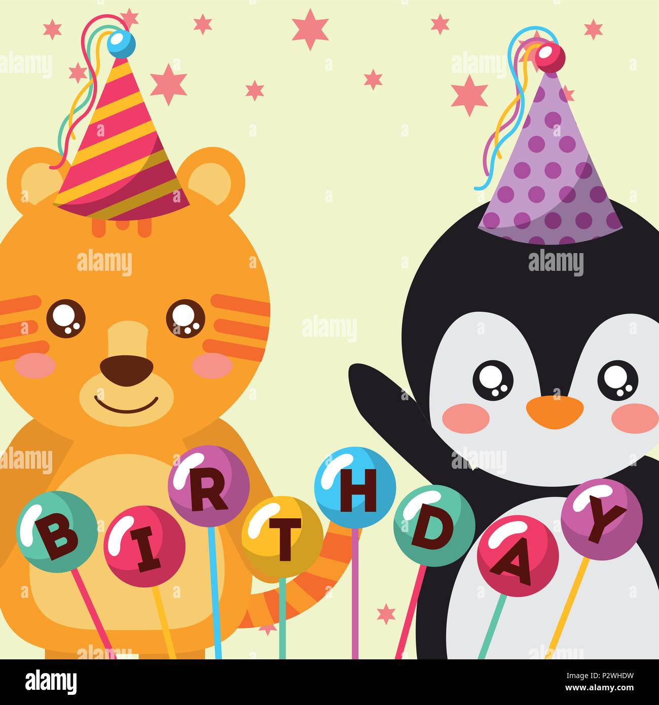 Joyeux Anniversaire Animal Mignon Image Vectorielle Stock Alamy Joyeux Anniversaire Animal Mignon Image Vectorielle Stock Alamy