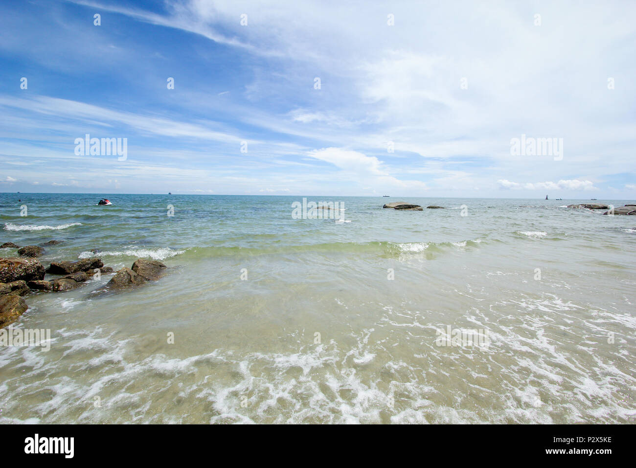 Plage et mer Banque D'Images