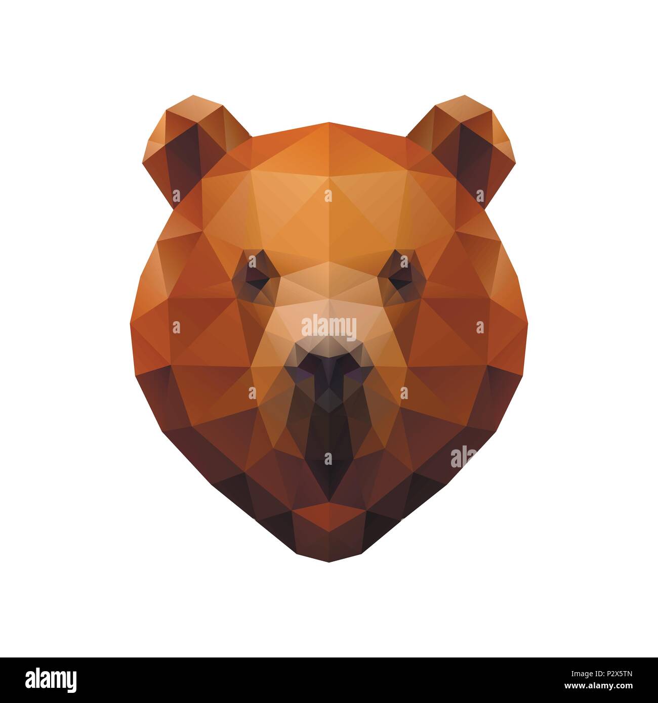 Low poly illustration. Bear Illustration de Vecteur