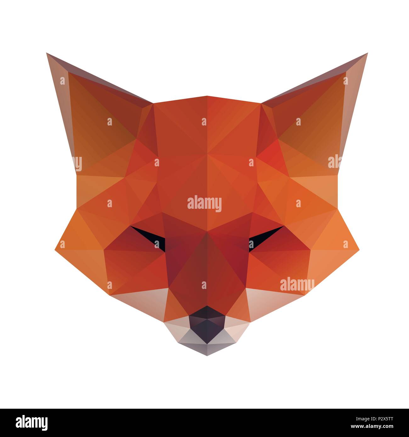 Low poly illustration. Fox Illustration de Vecteur