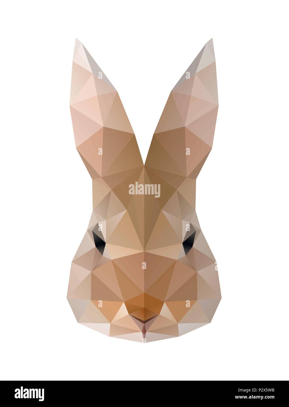 Low poly illustration. Lièvre, lapin Illustration de Vecteur