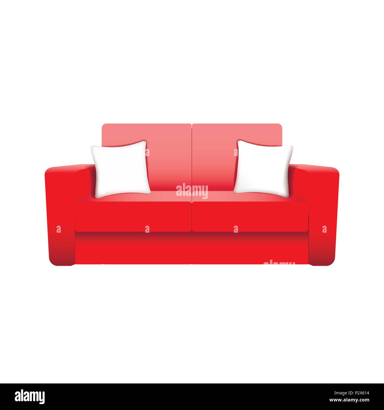 Vector canapé isolé sur fond blanc Illustration de Vecteur