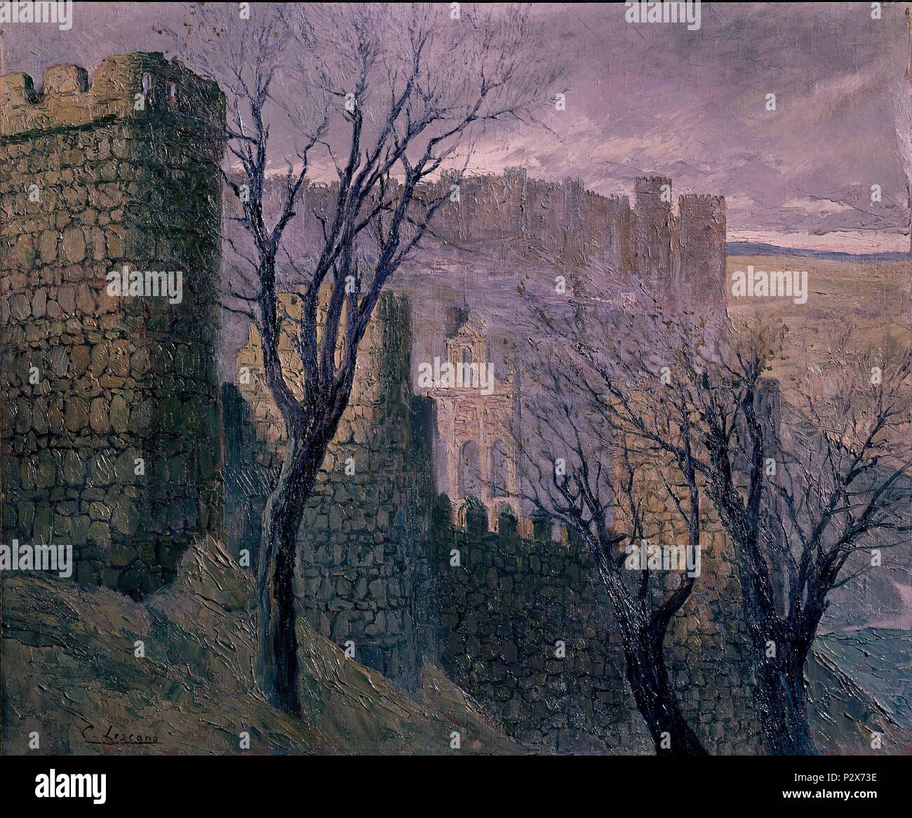 AVILA 1925. Auteur : Carlos Lezcano (1871-1929). Lieu : Musée Reina Sofia-PINTURA, MADRID, ESPAGNE. Banque D'Images