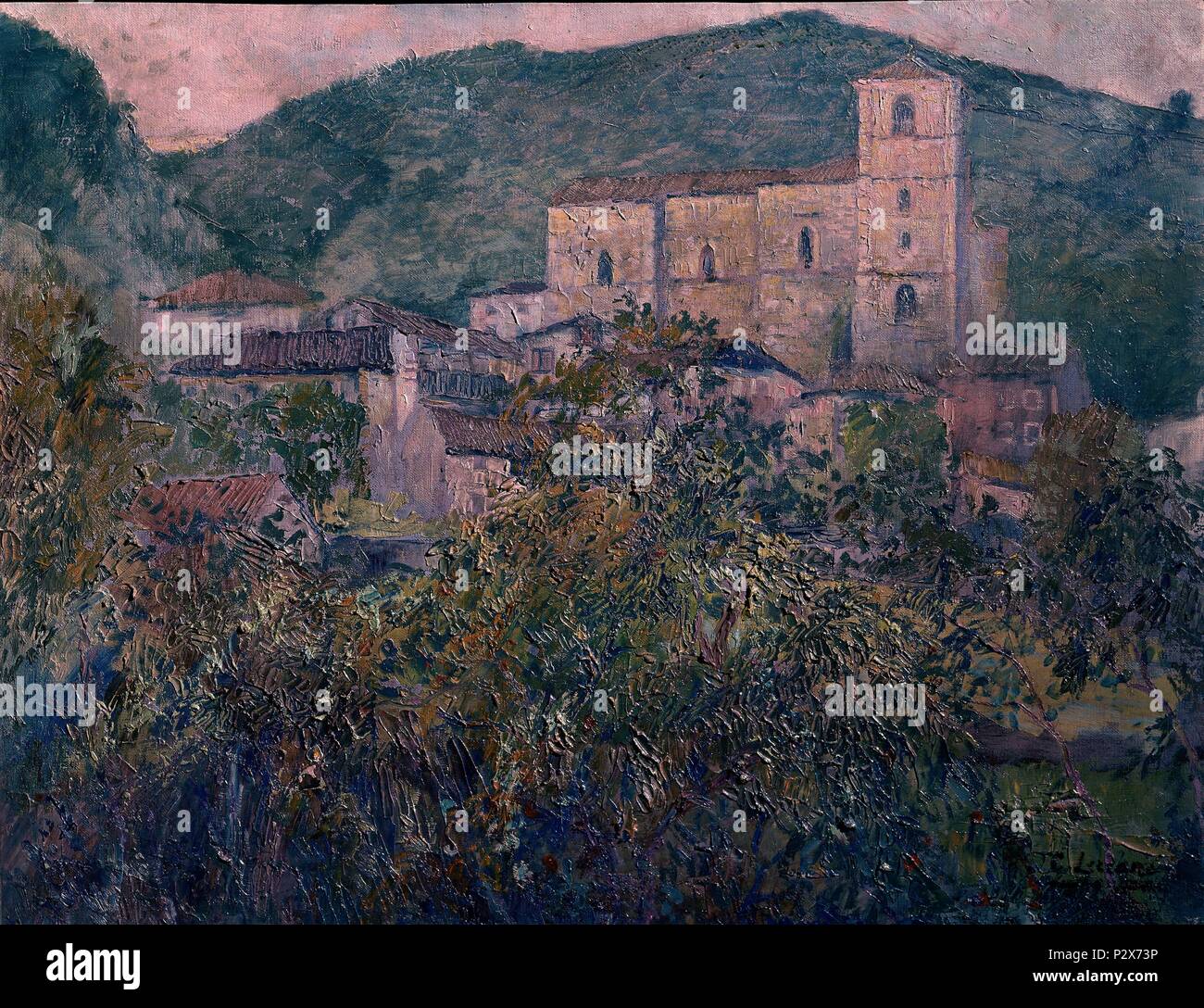 VERA DEL BIDASOA (Navarra) 1928. Auteur : Carlos Lezcano (1871-1929). Lieu : Musée Reina Sofia-PINTURA, MADRID, ESPAGNE. Banque D'Images