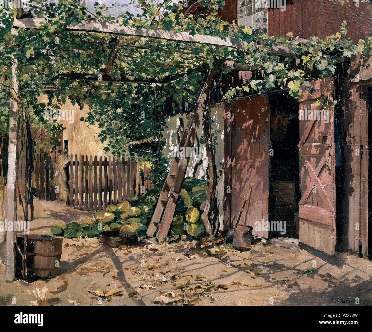 RINCON VALENCIANO 1895. Auteur : Carlos Lezcano (1871-1929). Lieu : Musée Reina Sofia-PINTURA, MADRID, ESPAGNE. Banque D'Images