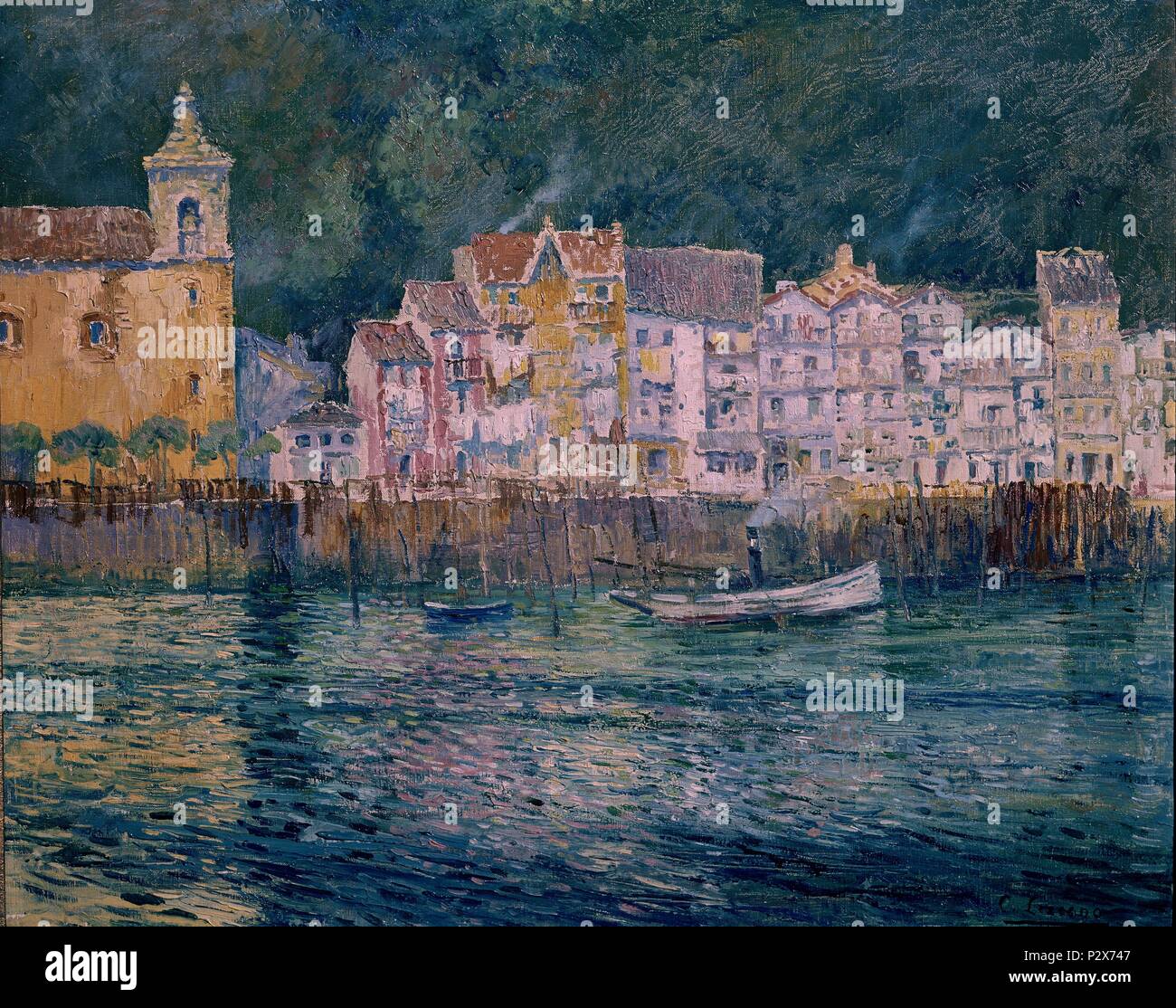 1927 PAISAJE DE GUIPUZCOA. Auteur : Carlos Lezcano (1871-1929). Lieu : Musée Reina Sofia-PINTURA, MADRID, ESPAGNE. Banque D'Images