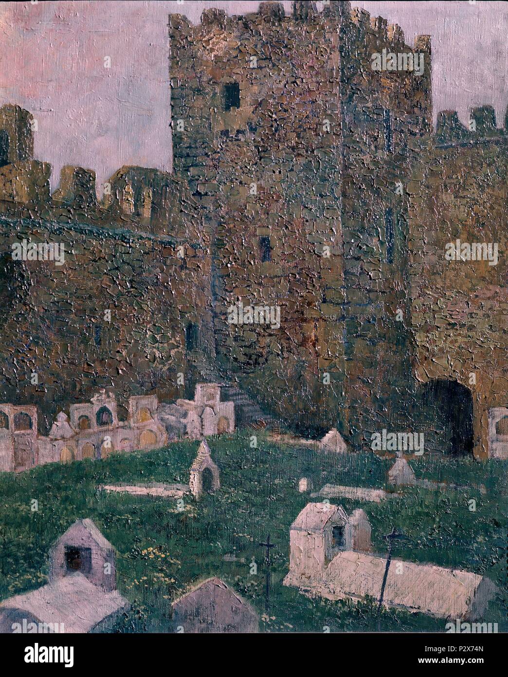 MEDELLIN (Badajoz) 1928. Auteur : Carlos Lezcano (1871-1929). Lieu : Musée Reina Sofia-PINTURA, MADRID, ESPAGNE. Banque D'Images
