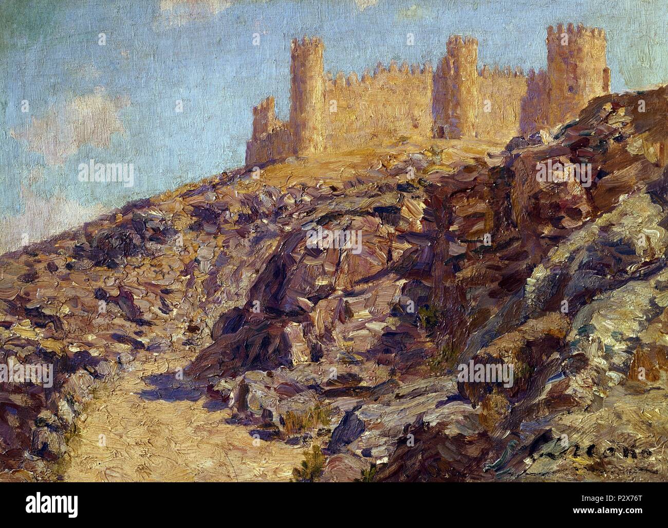 CASTILLO - 1897. Auteur : Carlos Lezcano (1871-1929). Lieu : Musée Reina Sofia-PINTURA, MADRID, ESPAGNE. Banque D'Images