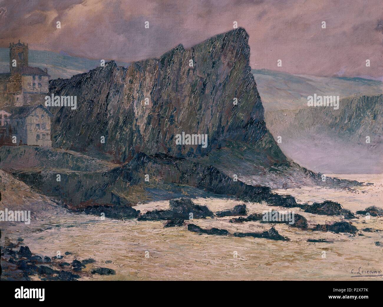 GUETARIA (Guipuzcoa) 1928. Auteur : Carlos Lezcano (1871-1929). Lieu : Musée Reina Sofia-PINTURA, MADRID, ESPAGNE. Banque D'Images