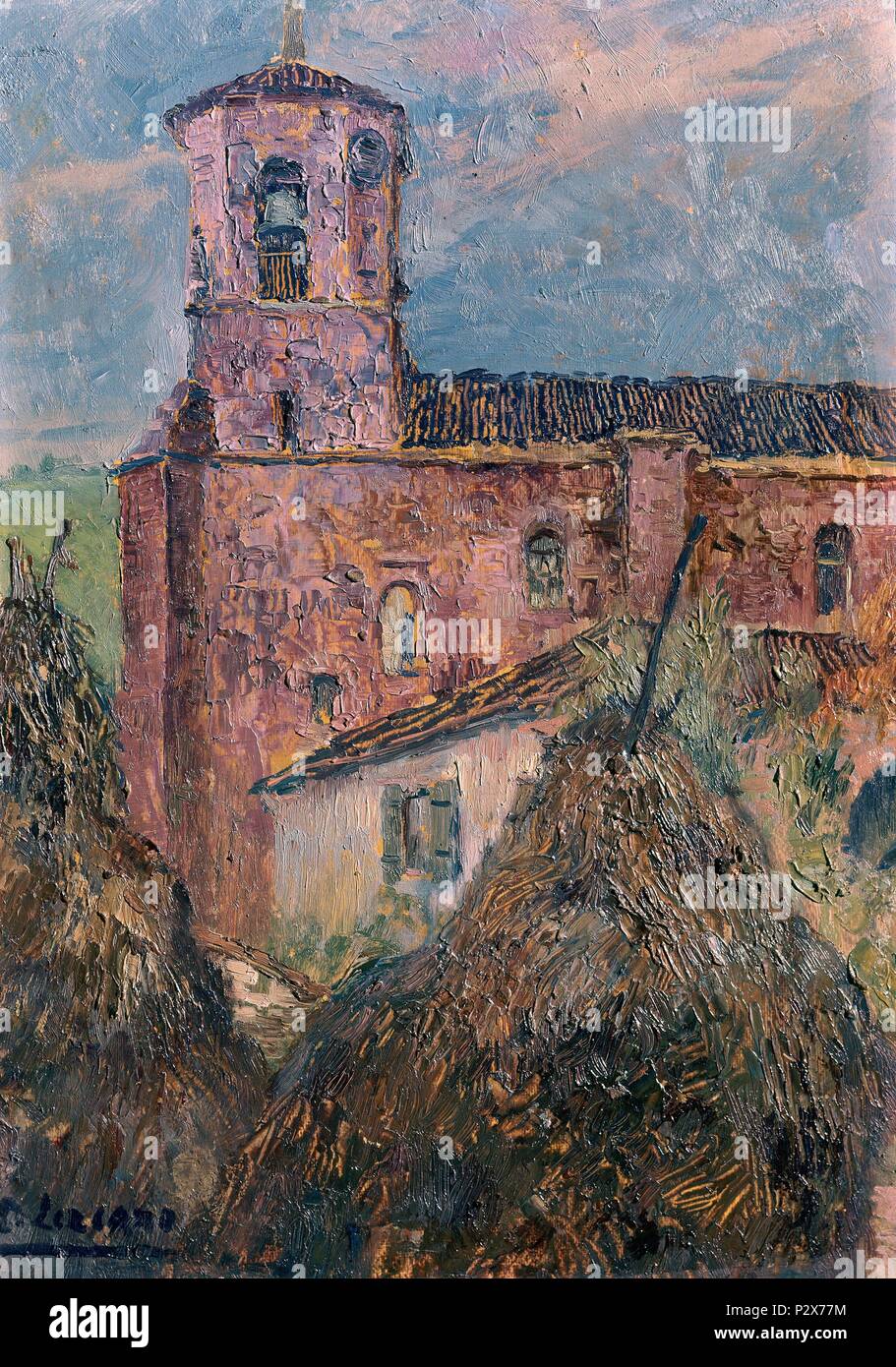 ERMITA NAVARRA 1928. Auteur : Carlos Lezcano (1871-1929). Lieu : Musée Reina Sofia-PINTURA, MADRID, ESPAGNE. Banque D'Images