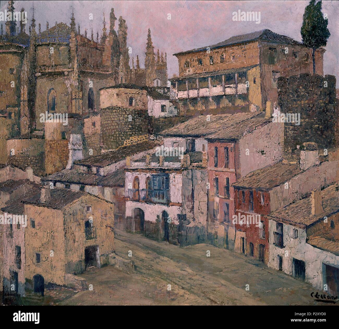 PLASENCIA 1929. Auteur : Carlos Lezcano (1871-1929). Lieu : Musée Reina Sofia-PINTURA, MADRID, ESPAGNE. Banque D'Images