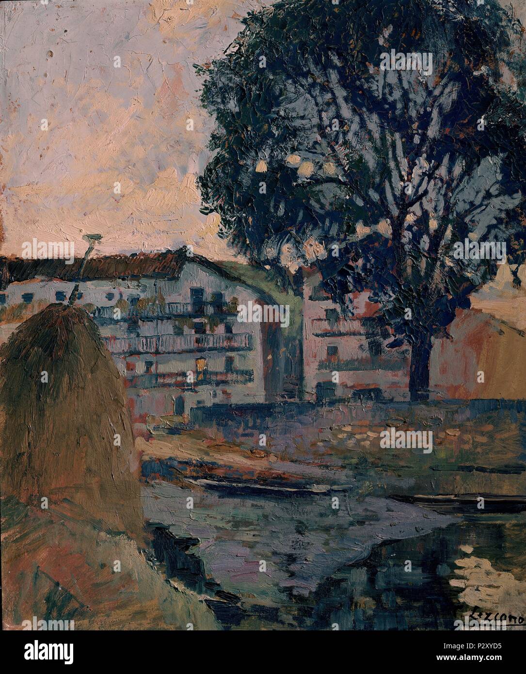 DURANGO (Biscaye) 1922. Auteur : Carlos Lezcano (1871-1929). Lieu : Musée Reina Sofia-PINTURA, MADRID, ESPAGNE. Banque D'Images