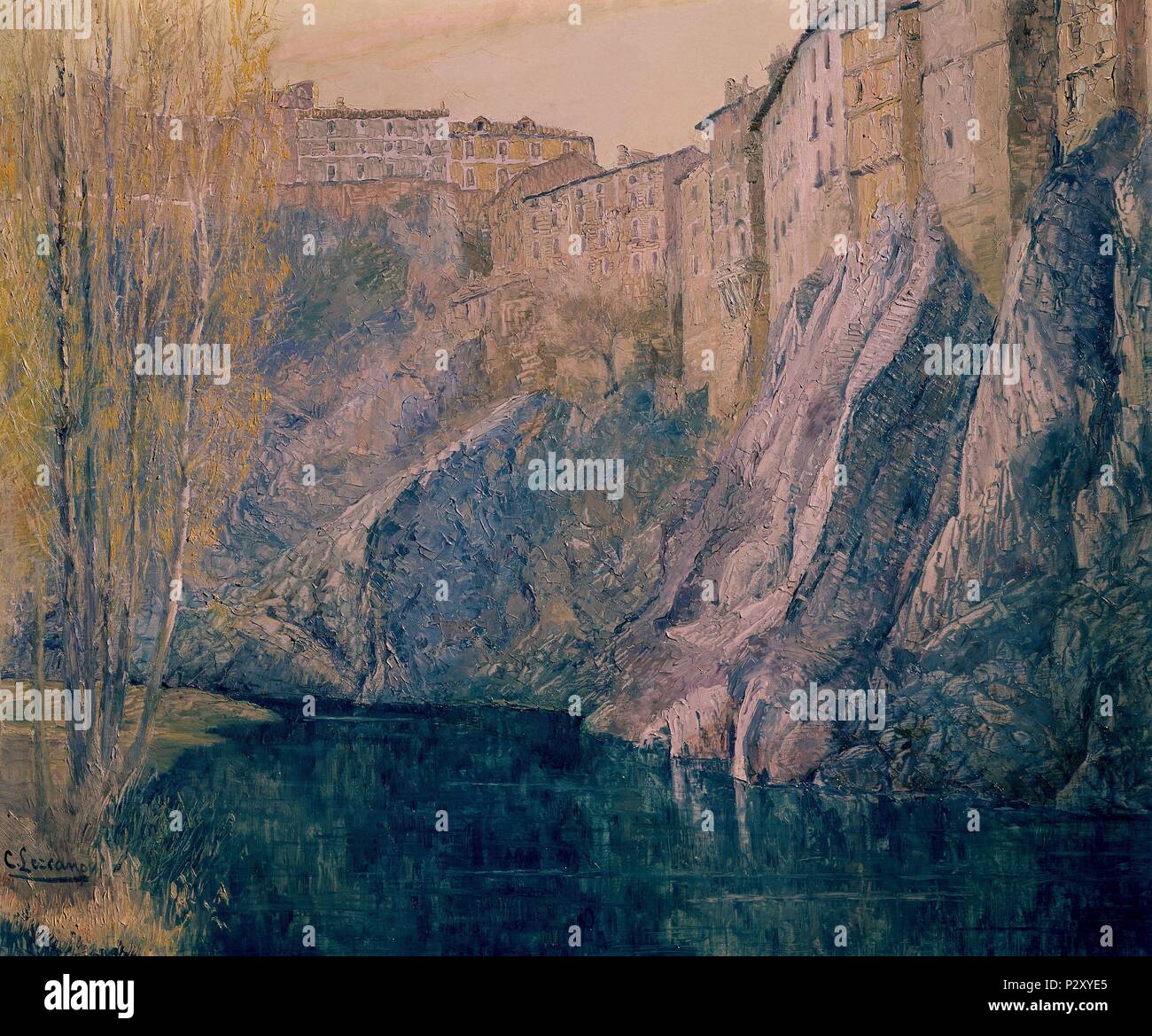 CUENCA 1925. Auteur : Carlos Lezcano (1871-1929). Lieu : Musée Reina Sofia-PINTURA, MADRID, ESPAGNE. Banque D'Images