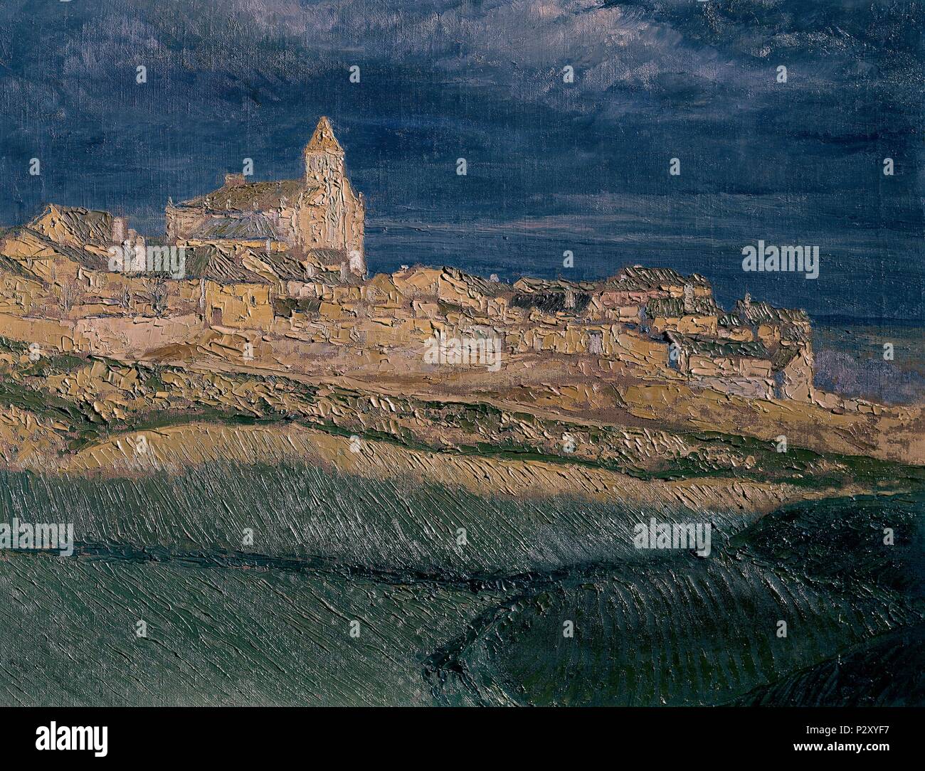 «Imancas (Valladolid)', 1928, huile sur toile. Auteur : Carlos Lezcano (1871-1929). Lieu : Musée Reina Sofia-PINTURA, MADRID, ESPAGNE. Banque D'Images